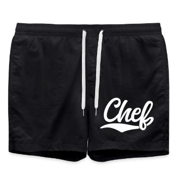 Chef - Badeshorts - Schwarz - Vorne - AI Model Male 185 light (185cm)