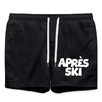Après-Ski Wintersport - Badeshorts - Schwarz - Vorne - AI Model Male 185 light (185cm)
