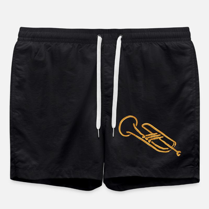 trompete musiker - Badeshorts - Schwarz