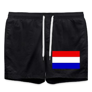 Holland Flagge - Badeshorts - Schwarz - Vorne - AI Model Male 185 light (185cm)
