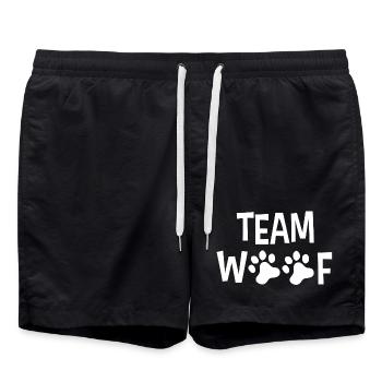 Hund Hunde - Badeshorts - Schwarz - Vorne - AI Model Male 185 light (185cm)