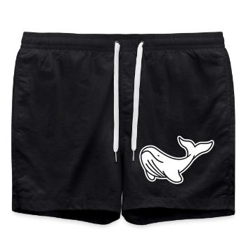 Majestätischer Wal – Ozean & Tierschutz Design - Badeshorts - Schwarz - Vorne - AI Model Male 185 light (185cm)