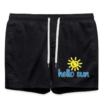 sun 01 - Badeshorts - Schwarz - Vorne - AI Model Male 185 light (185cm)