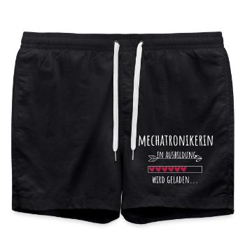 Mechatronikerin in Ausbildung Geschenk - Badeshorts - Schwarz - Vorne - AI Model Male 185 light (185cm)