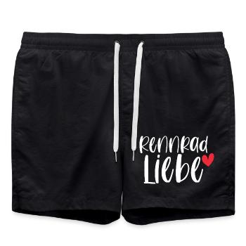 Rennrad Liebe! Fahrrad Sport Radsport Geschenk - Badeshorts - Schwarz - Vorne - AI Model Male 185 light (185cm)