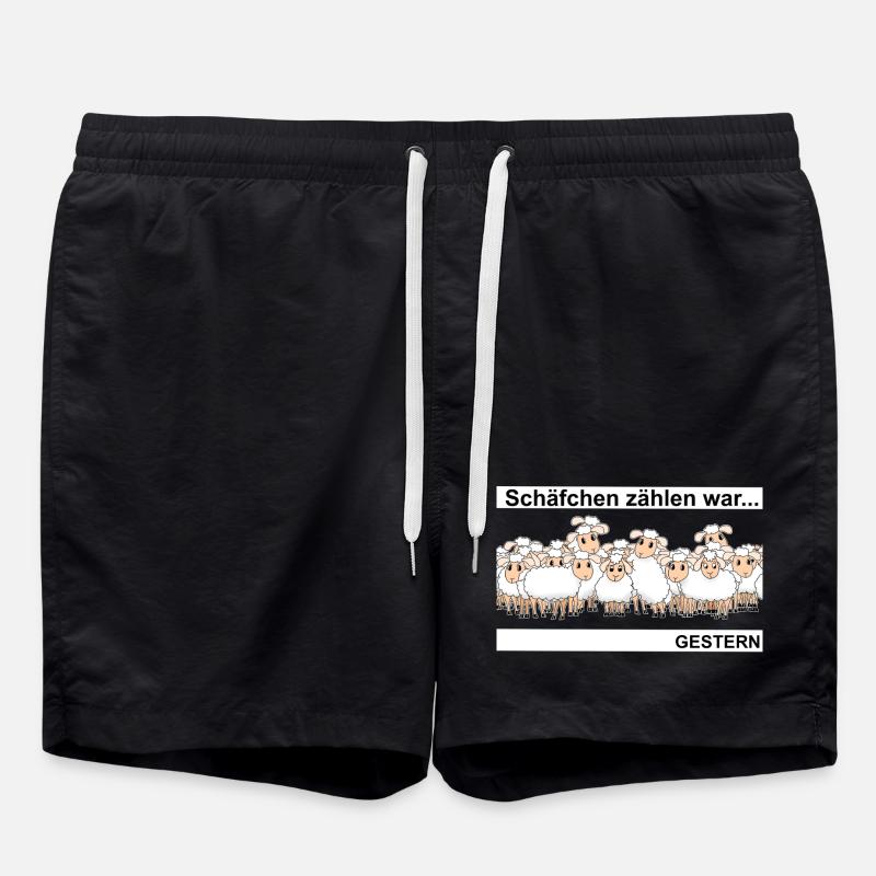 Schäfchen zählen - Badeshorts - Schwarz