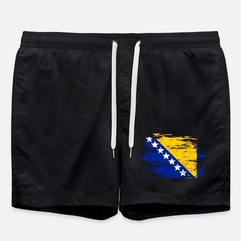 Bosnia flag used - Swim Trunks - black