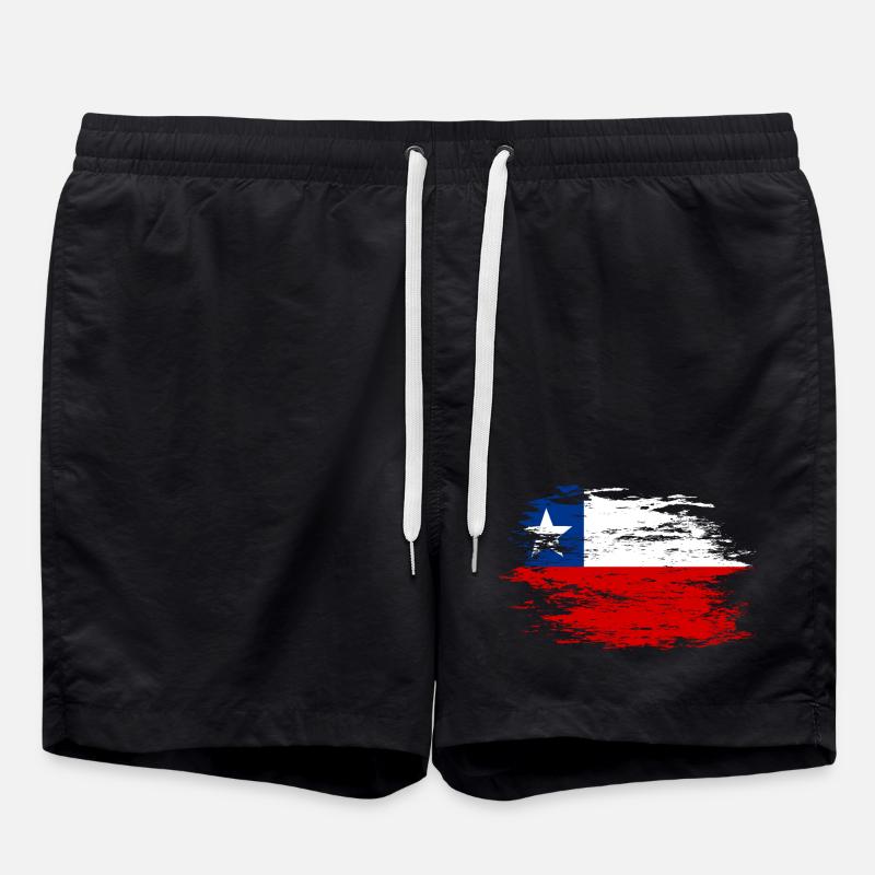 Chile Flagge used - Badeshorts - Schwarz