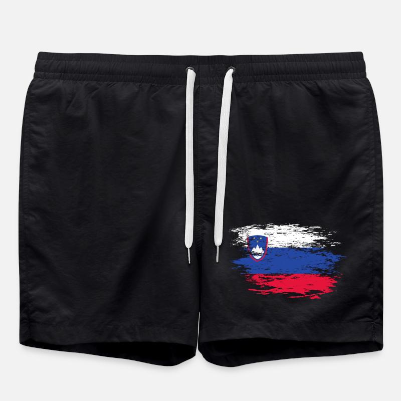 Drapeau de la Slovénie utilisé - Short de bain - noir