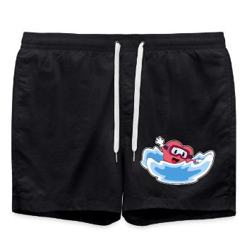 Natation cardiaque - Short de bain - noir - Devant - AI Model Male 185 light (185cm)