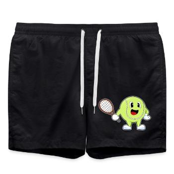 Raquette de tennis balle de tennis - Short de bain - noir - Devant - AI Model Male 185 light (185cm)