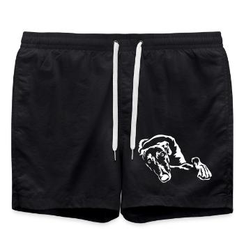 Galgo "Black Edition" - Swim Trunks - black - Front - AI Model Male 185 light (185cm)