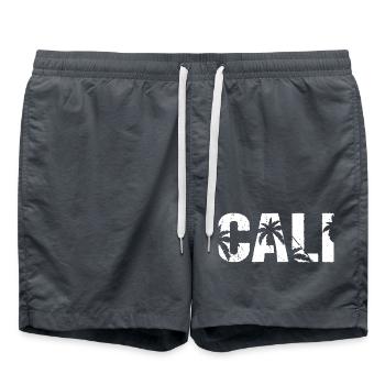 Cali Palmen Kalifornien - Badeshorts - Anthrazit - Vorne - AI Model Male 185 light (185cm)