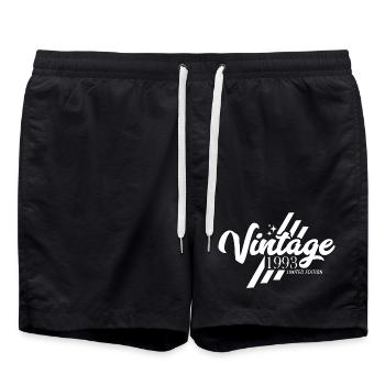 30e anniversaire Dictons vintage - Short de bain - noir - Devant - AI Model Male 185 light (185cm)