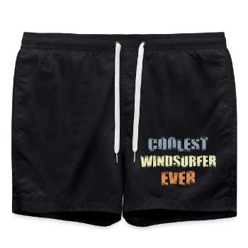 Cool windsurfer - Swim Trunks - black - Front - AI Model Male 185 light (185cm)