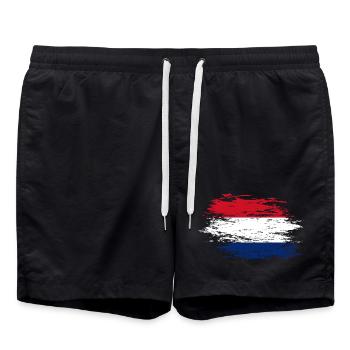 Holland Flagge used - Badeshorts - Schwarz - Vorne - AI Model Male 185 light (185cm)