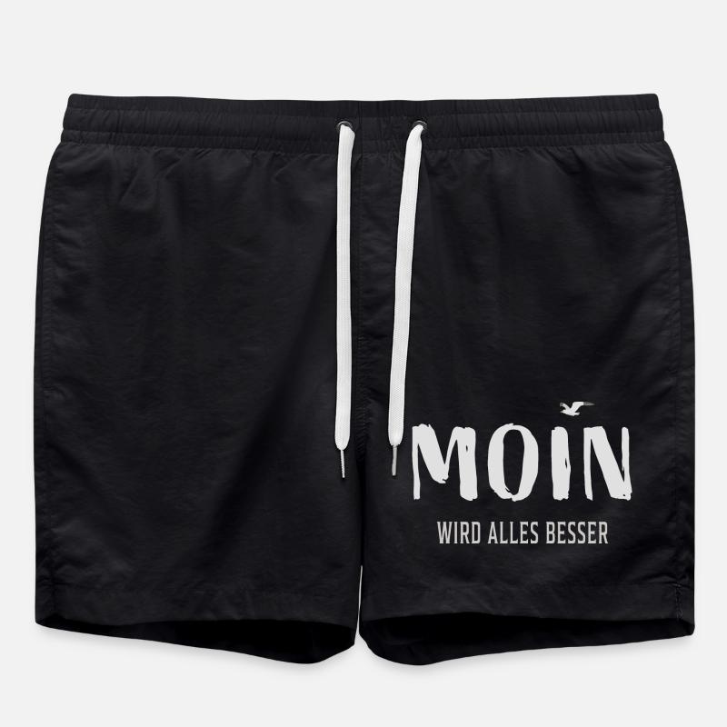 Moin wird alles besser - Badeshorts - Schwarz
