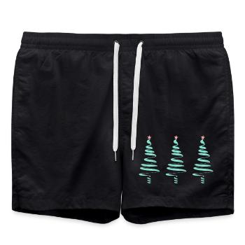 ALLES GUTE ZUM NEUEN JAHR. SAINT SYLVESTER. NEUJAHR - Badeshorts - Schwarz - Vorne - AI Model Male 185 light (185cm)