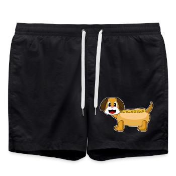 Hot-dog de chien - Short de bain - noir - Devant - AI Model Male 185 light (185cm)