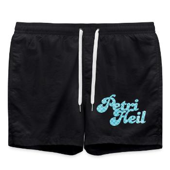 Petri Heil Angler passe-temps motif d’écailles de poisson - Short de bain - noir - Devant - AI Model Male 185 light (185cm)