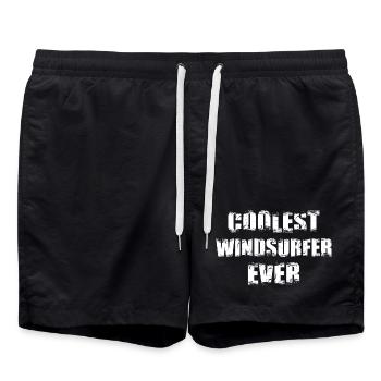 Coolest Windsurfer Ever - Swim Trunks - black - Front - AI Model Male 185 light (185cm)