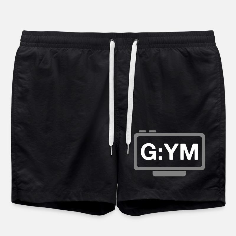 G:YM Neon Console Glyph - Swim Trunks - black