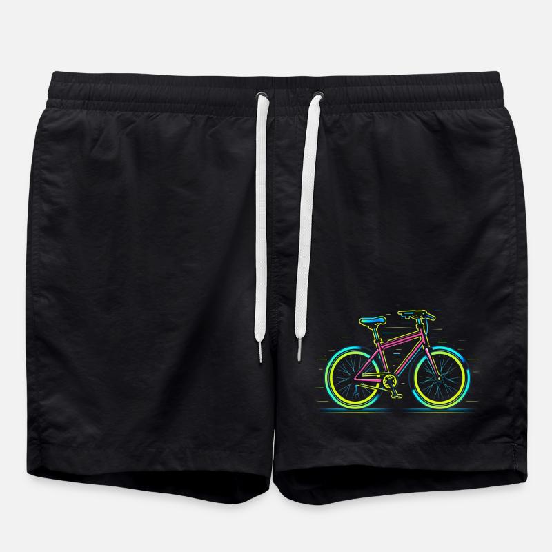 Rennrad Retrowave - Badeshorts - Schwarz