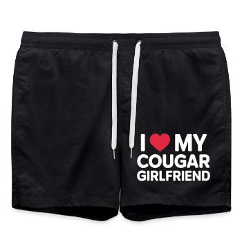 J’aime ma petite amie cougar - Short de bain - noir - Devant - AI Model Male 185 light (185cm)