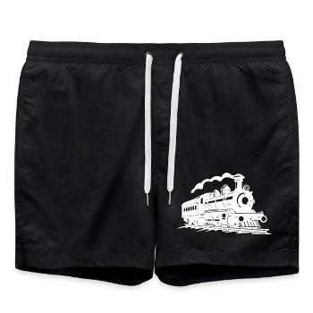 Chemin de fer - Short de bain - noir - Devant - AI Model Male 185 light (185cm)