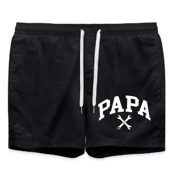 Papa avec une clé - Short de bain - noir - Devant - AI Model Male 185 light (185cm)