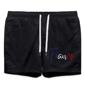 Ich liebe Frankreich, hergestellt in Frankreich - Badeshorts - Schwarz - Vorne - AI Model Male 185 light (185cm)