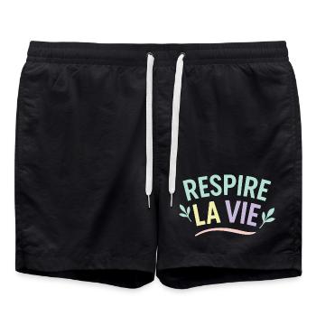 Respire la Vie - Swim Trunks - black - Front - AI Model Male 185 light (185cm)