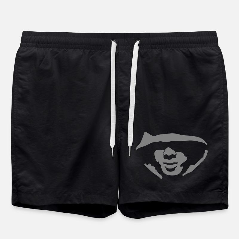 Kapuze - Badeshorts - Schwarz