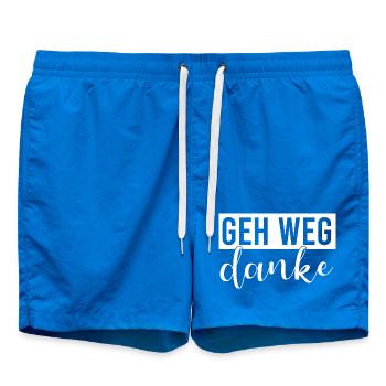 Go away, thank you - Swim Trunks - cobalt blue - Front