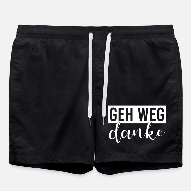 Go away, thank you - Swim Trunks - black