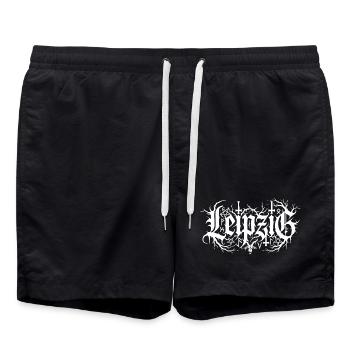 Ville préférée de Leipzig : Art Black Metal - Short de bain - noir - Devant - AI Model Male 185 light (185cm)