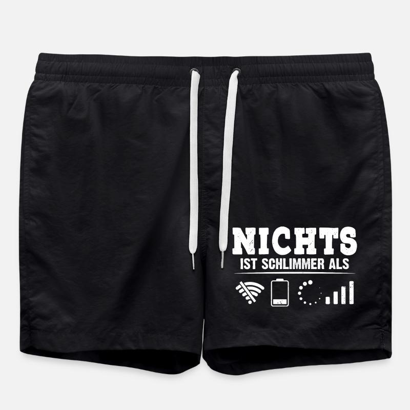 Coder NICHTS IST SCHLIMMER ALS LUSTIG - Badeshorts - Schwarz