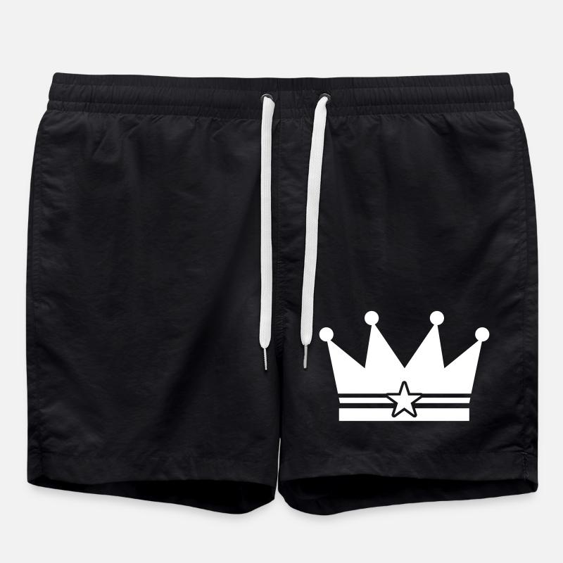 Krone Symbol - Badeshorts - Schwarz
