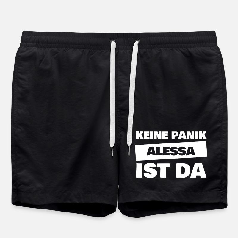 First name Alessa - Swim Trunks - black