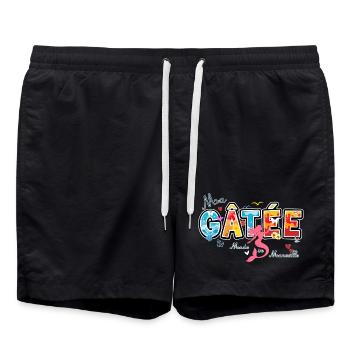 Ma Gatée, Expression marseillaise, valentines gift - Short de bain - noir - Devant - AI Model Male 185 light (185cm)