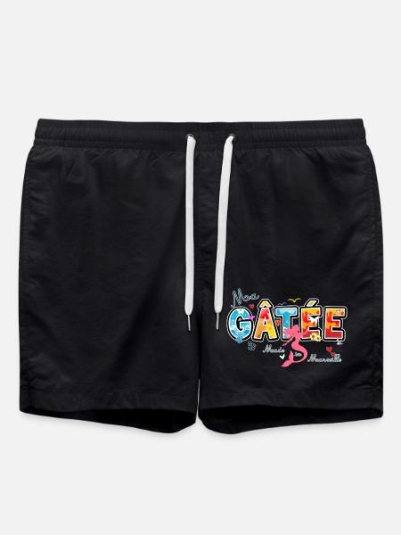 Ma Gatée, Expression marseillaise, valentines gift - Swim Trunks - black