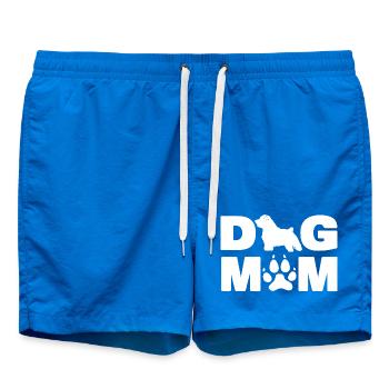 Norfolk Terrier Is Calling Funny Dog Mom - Swim Trunks - cobalt blue - Front