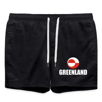 Groenland - Nu Det Nuuk - Danemark - Danemark - Short de bain - noir - Devant - AI Model Male 185 light (185cm)