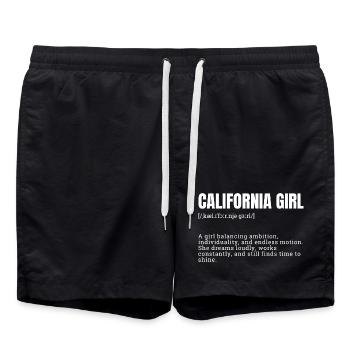 California Girl : ambition et individualité - Short de bain - noir - Devant - AI Model Male 185 light (185cm)