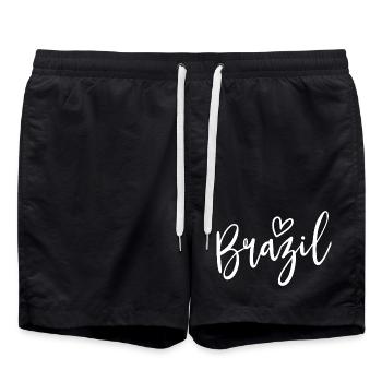 Les femmes du cœur du Brésil aiment le Brésil - Short de bain - noir - Devant - AI Model Male 185 light (185cm)