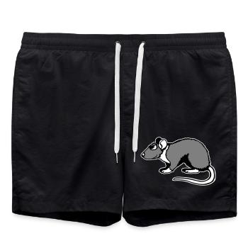 Rat Cool Lunettes de soleil Côté Roggeur drôle - Short de bain - noir - Devant - AI Model Male 185 light (185cm)