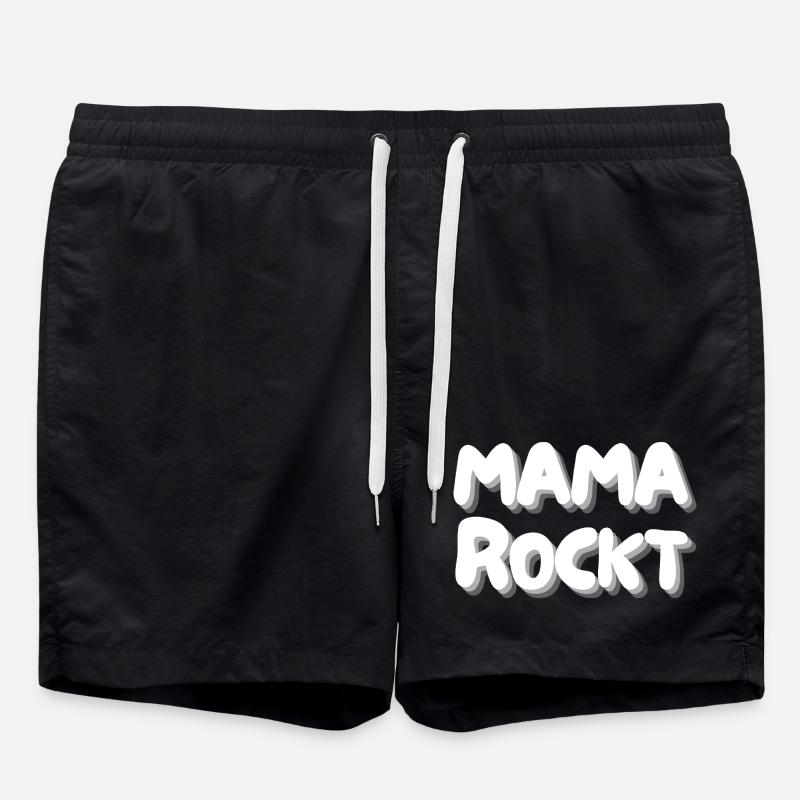 Mama rockt - Badeshorts - Schwarz