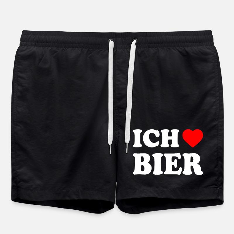 Ich liebe bier - Badeshorts - Schwarz