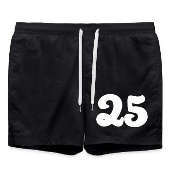 25. 25 ANS. 25e ANNIVERSAIRE. ANNIVERSAIRE 25 ANS. - Short de bain - noir - Devant - AI Model Male 185 light (185cm)