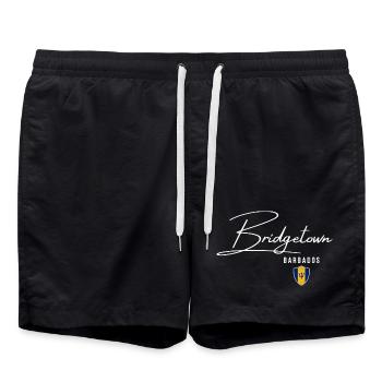 Bridgetown, Barbade, design élégant Bridgetown - Short de bain - noir - Devant - AI Model Male 185 light (185cm)